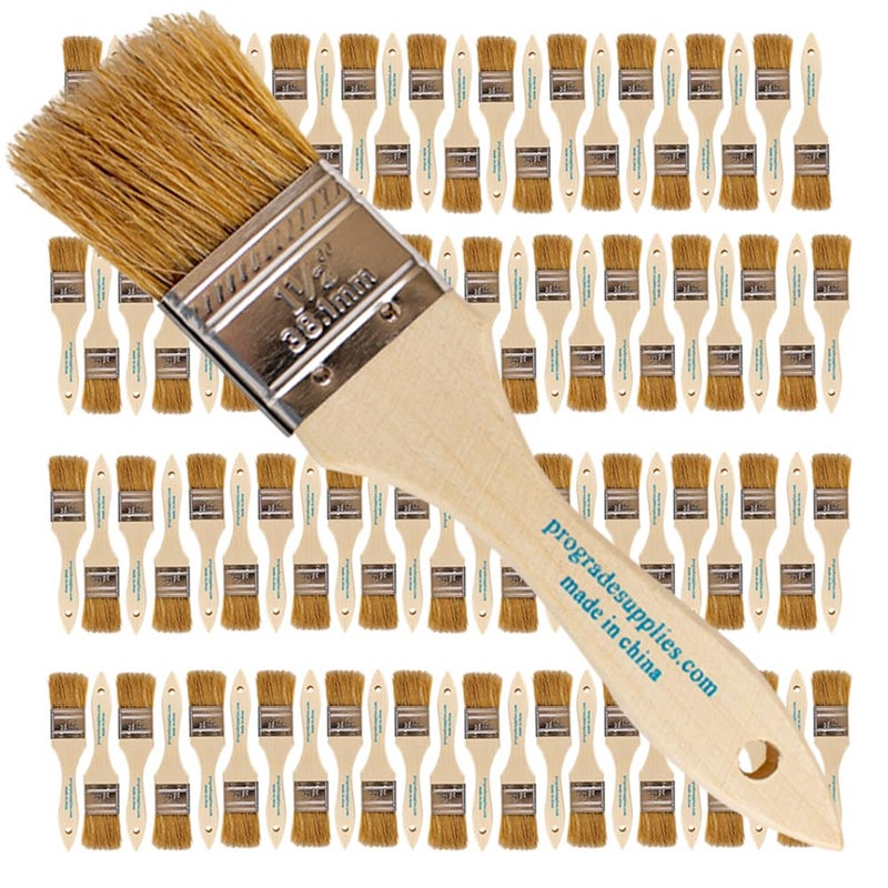 Pro-Grade Pro Grade - Chip Paint Brushes - 96 Ea 1.5 Inch Chip Paint Brush Light Brown - Image 1